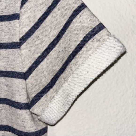 Hema T-Shirt Dress Women's Size Small Gray Blue Striped Sweater Shirt Dress - Picture 8 of 16